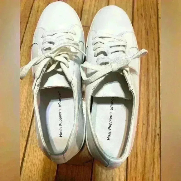 Hush Puppies Bounce Plus Sneakers Women’s 10 White Casual Lace Up Side Logo - Picture 2 of 6